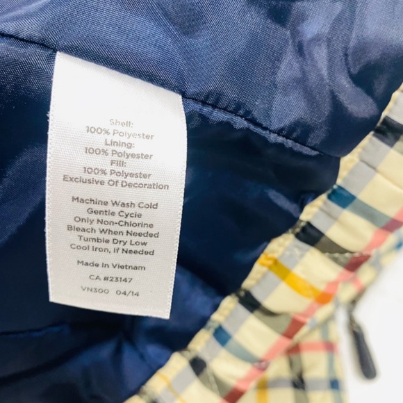 Talbots Plaid Quilted Full Zip Jacket Corduroy Collar Small Petite Field Coat SP - Picture 12 of 14